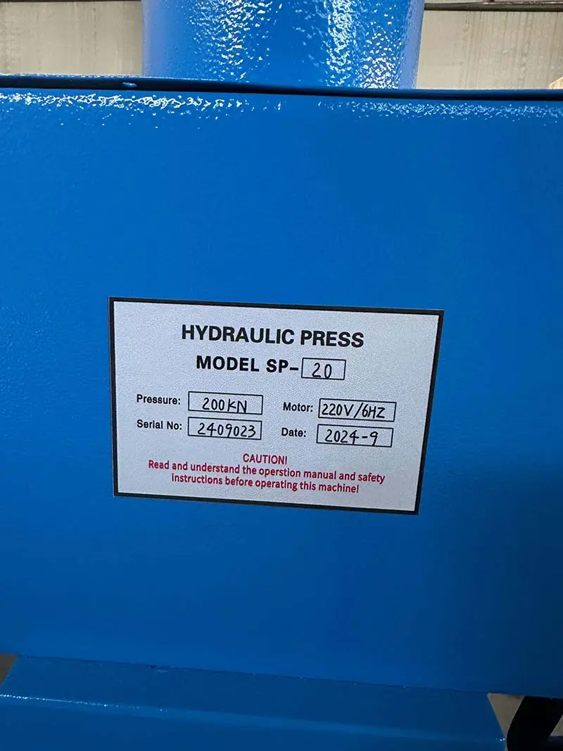 SP-20 hidraulikus prés 6